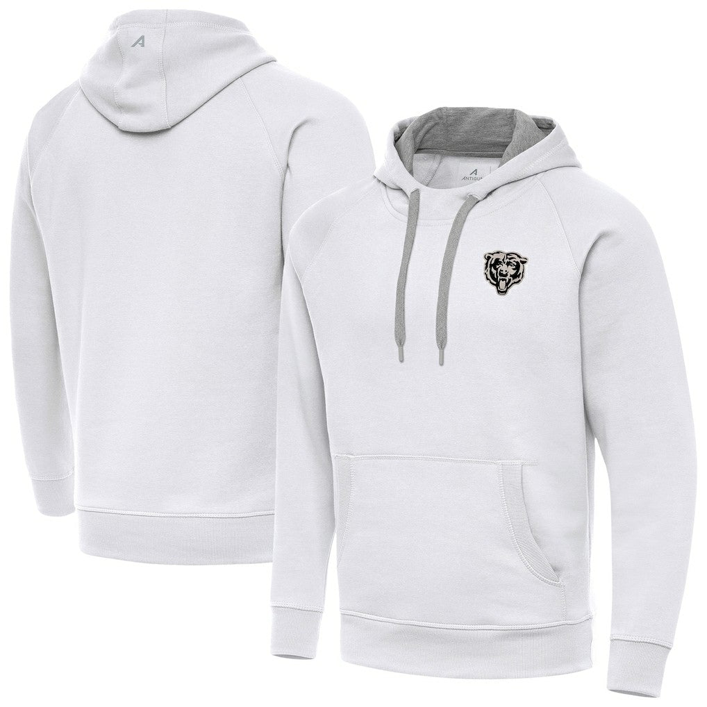 Chicago Bears  Antigua Brushed Carbon Victory Pullover Hoodie