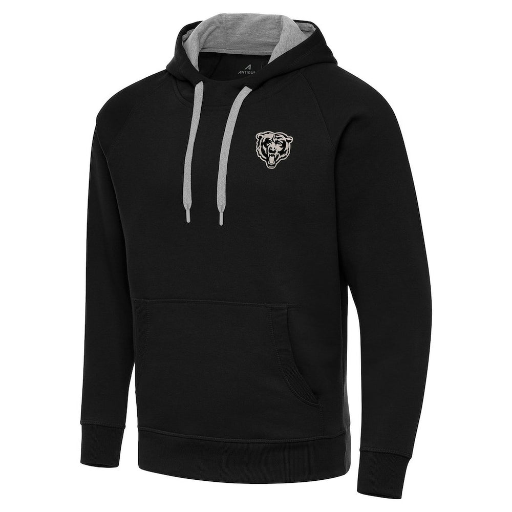 Chicago Bears  Antigua Brushed Carbon Victory Pullover Hoodie