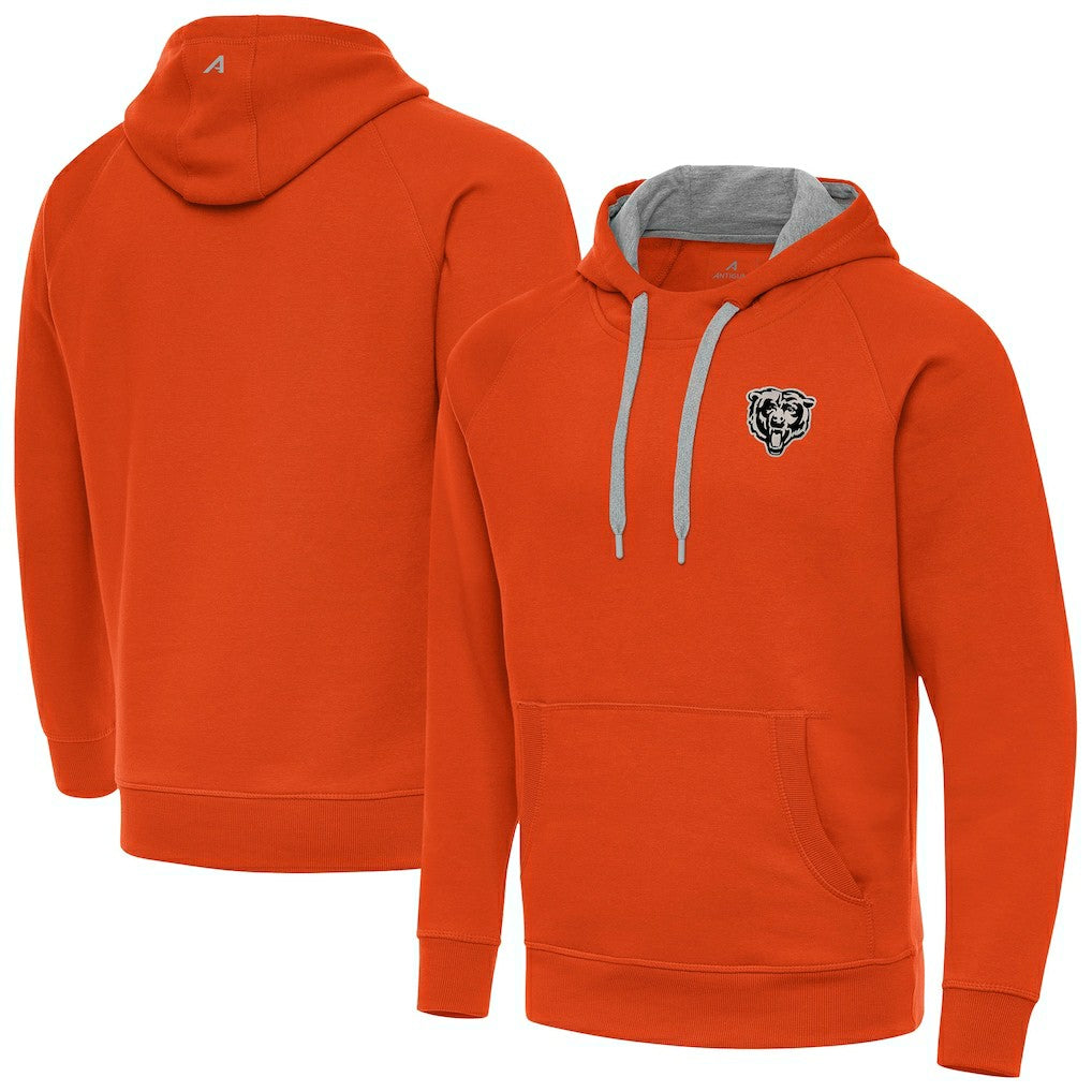 Chicago Bears  Antigua Brushed Carbon Victory Pullover Hoodie