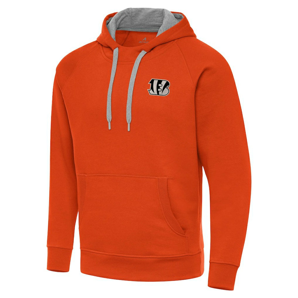 Cincinnati Bengals  Antigua Brushed Carbon Victory Pullover Hoodie