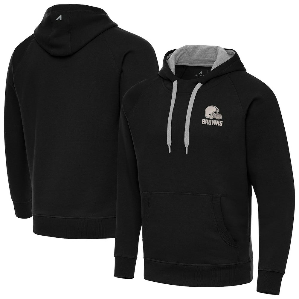 Cleveland Browns  Antigua Brushed Carbon Victory Pullover Hoodie