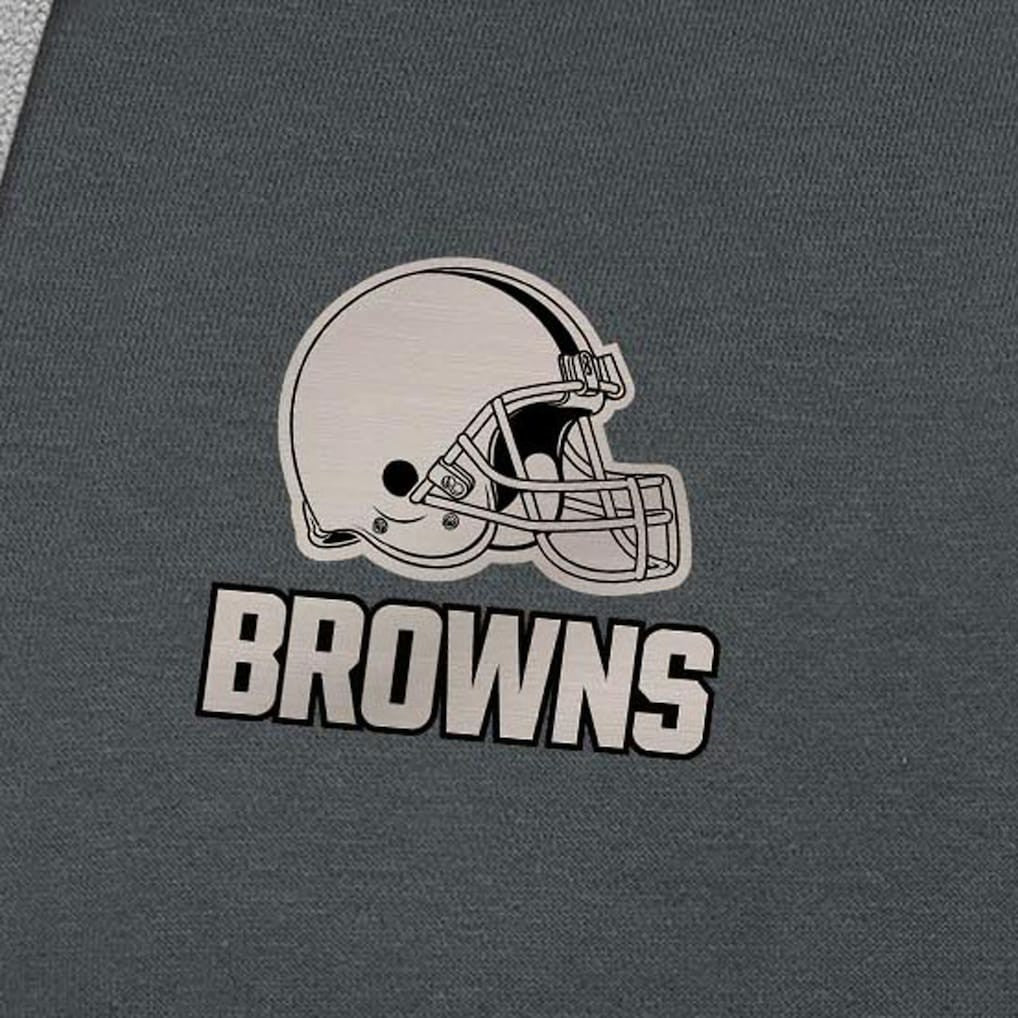 Cleveland Browns  Antigua Brushed Carbon Victory Pullover Hoodie