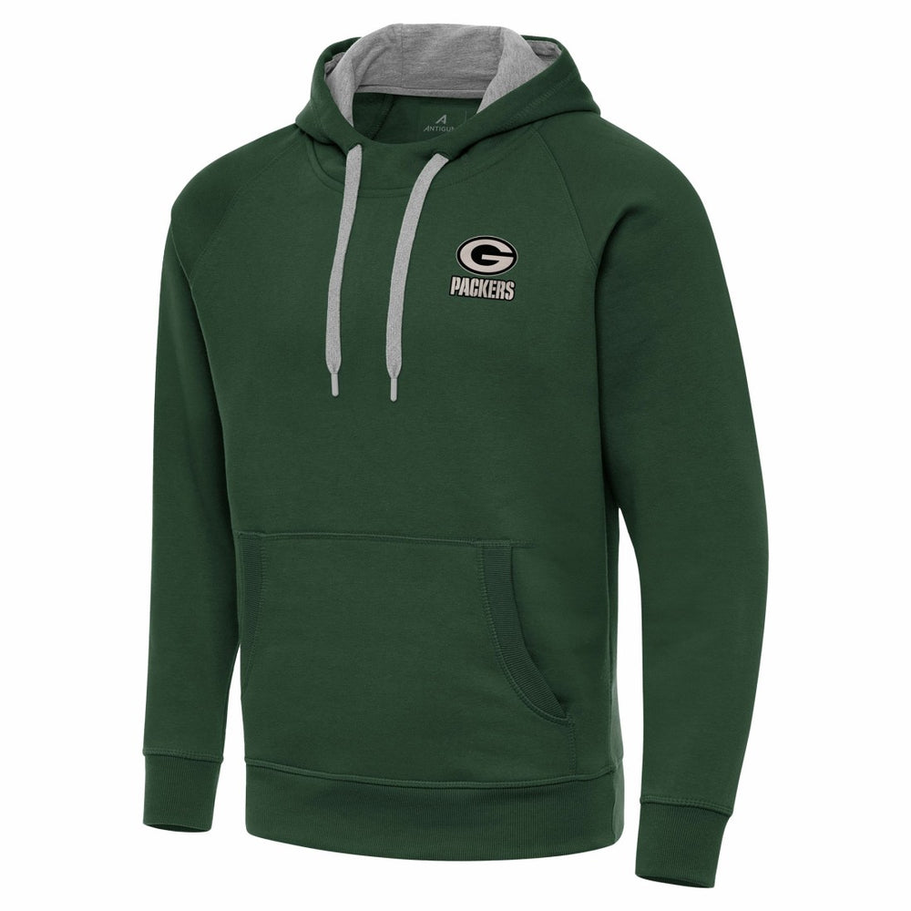 Green Bay Packers  Antigua Brushed Carbon Victory Pullover Hoodie