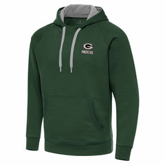 Green Bay Packers  Antigua Brushed Carbon Victory Pullover Hoodie