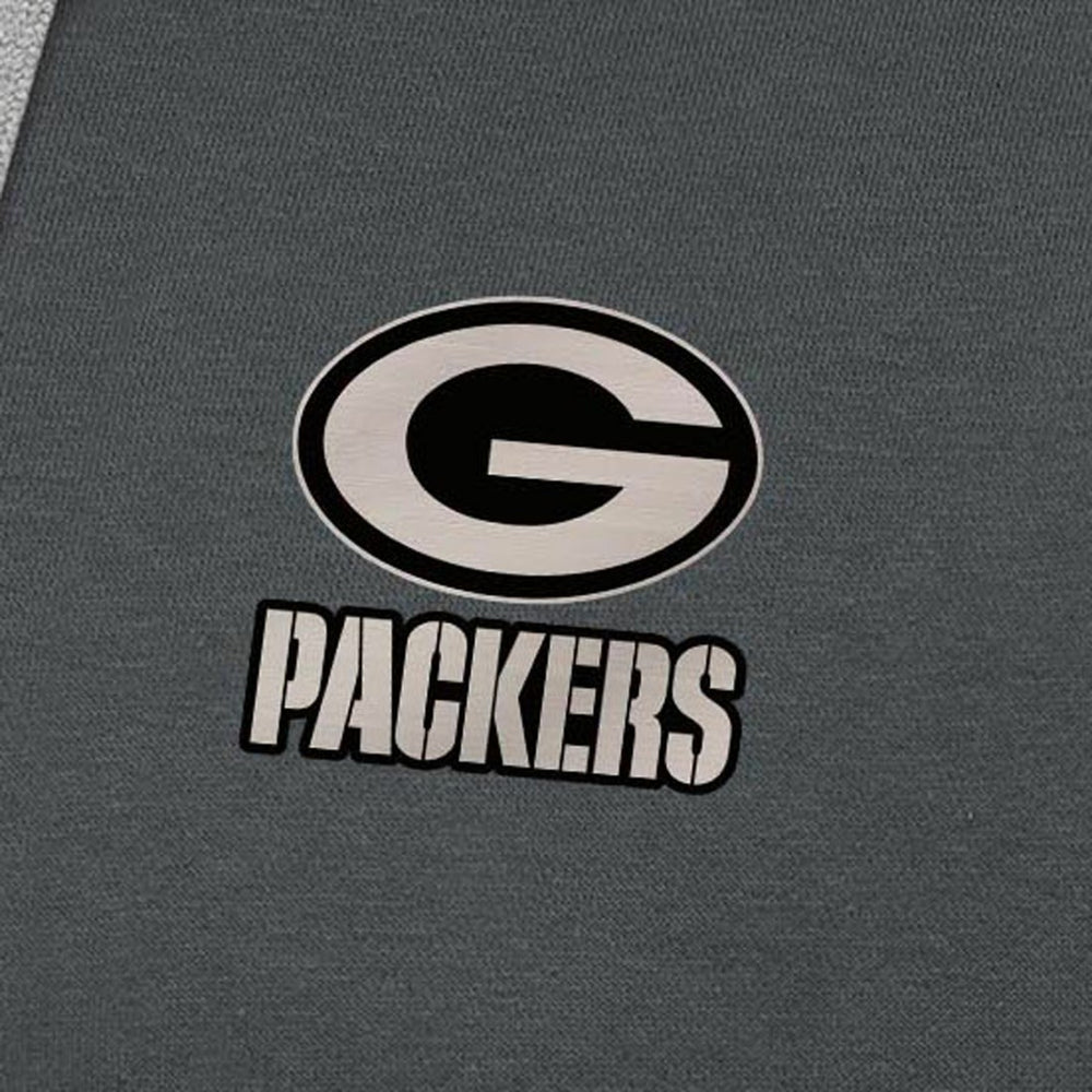 Green Bay Packers  Antigua Brushed Carbon Victory Pullover Hoodie