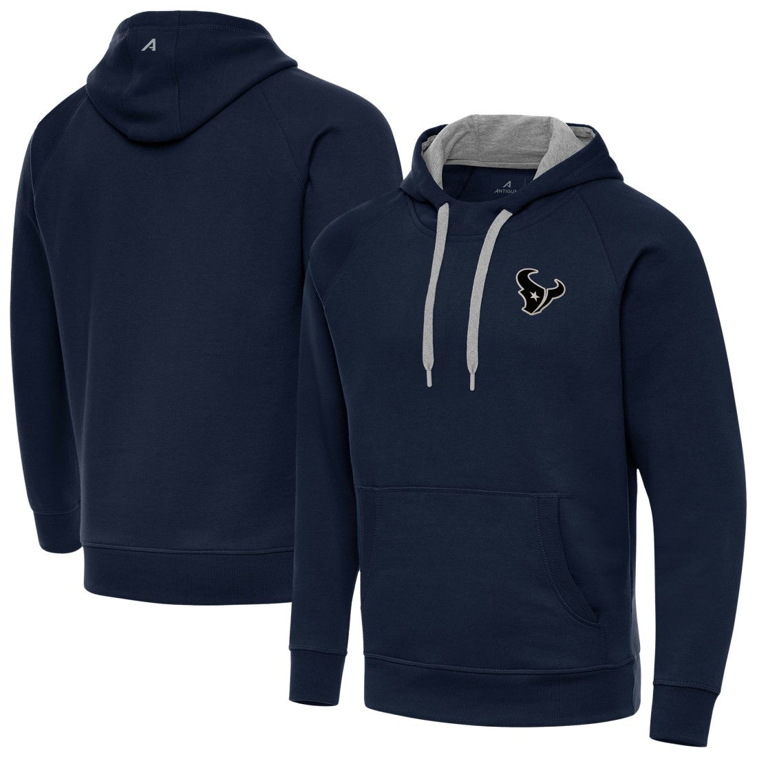 Houston Texans  Antigua Brushed Carbon Victory Pullover Hoodie