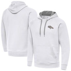 Denver Broncos  Antigua Brushed Carbon Victory Pullover Hoodie