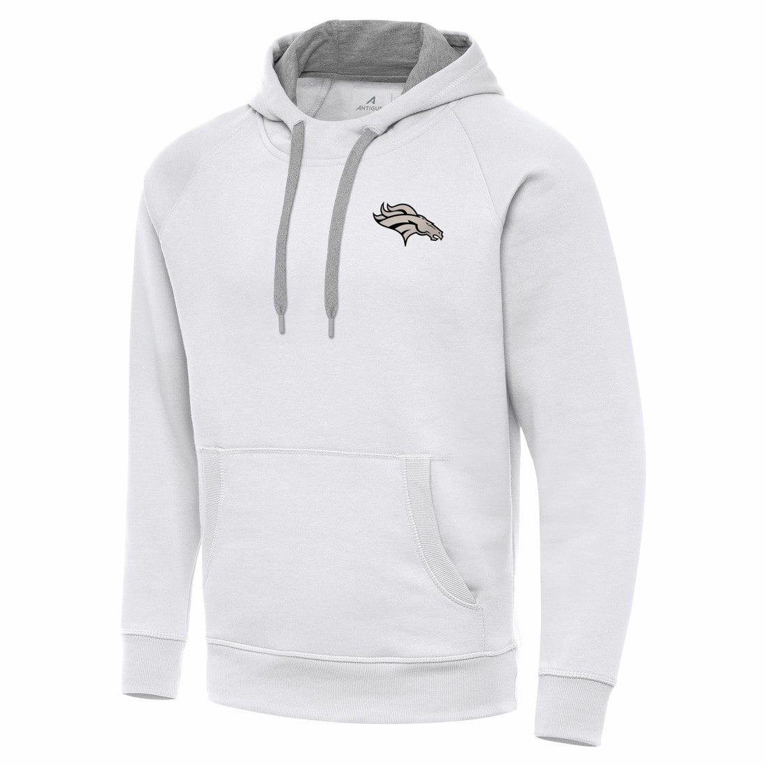 Denver Broncos  Antigua Brushed Carbon Victory Pullover Hoodie