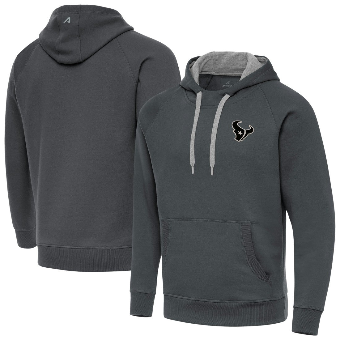 Houston Texans  Antigua Brushed Carbon Victory Pullover Hoodie