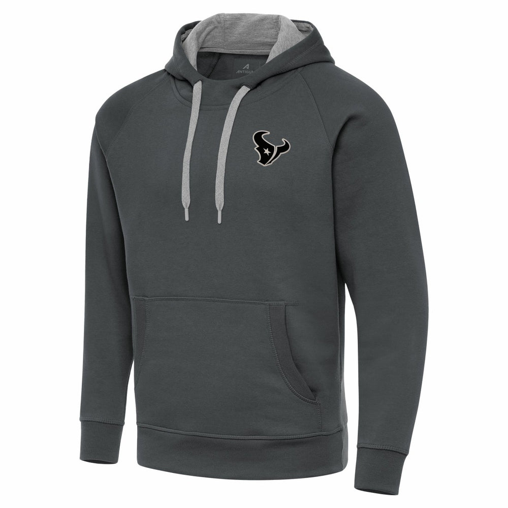 Houston Texans  Antigua Brushed Carbon Victory Pullover Hoodie