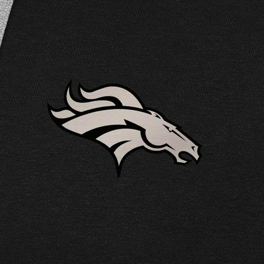 Denver Broncos  Antigua Brushed Carbon Victory Pullover Hoodie