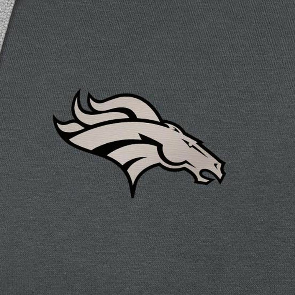 Denver Broncos  Antigua Brushed Carbon Victory Pullover Hoodie