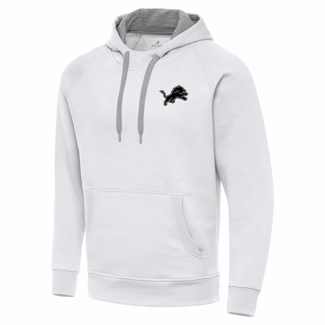 Detroit Lions  Antigua Brushed Carbon Victory Pullover Hoodie