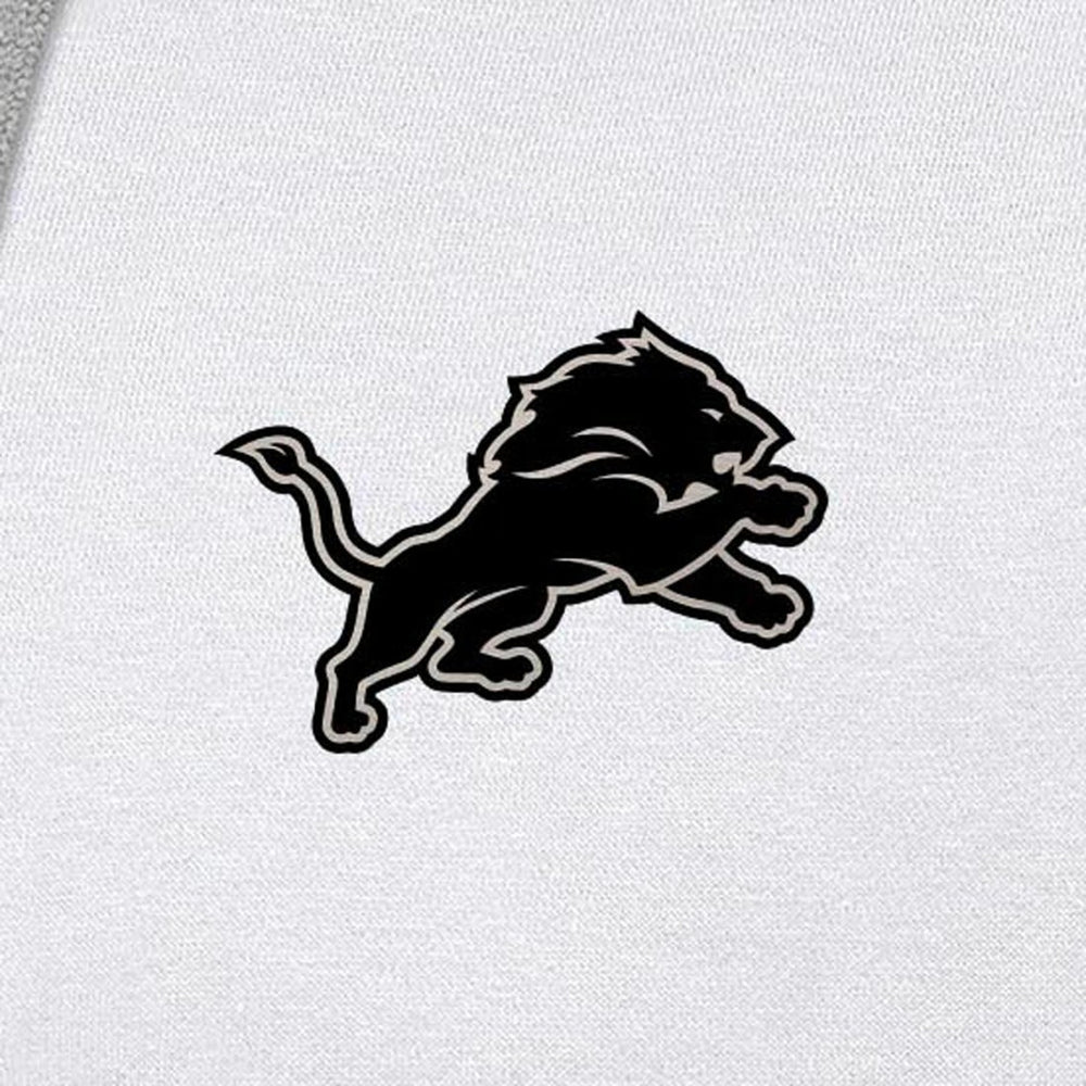 Detroit Lions  Antigua Brushed Carbon Victory Pullover Hoodie