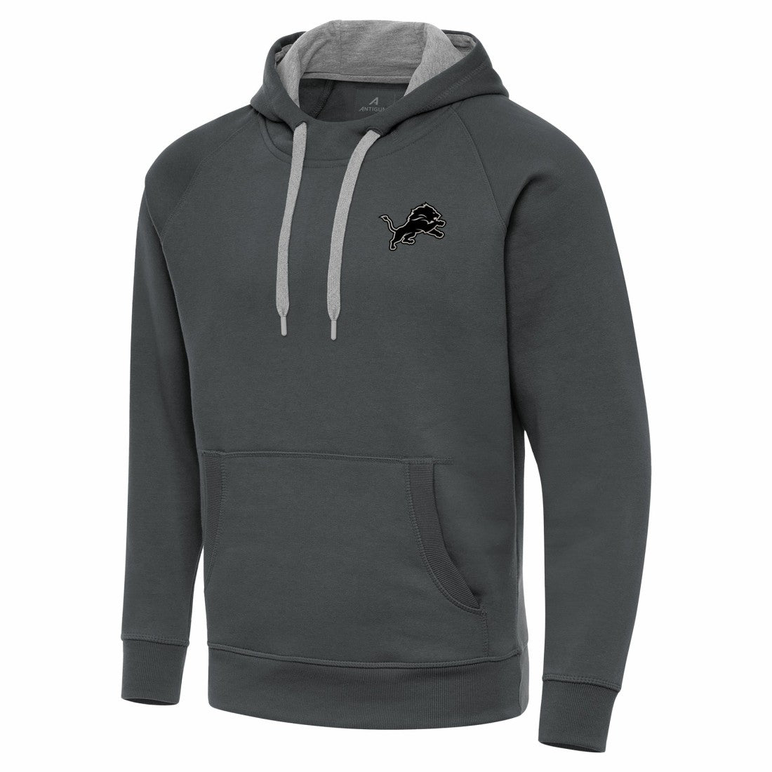 Detroit Lions  Antigua Brushed Carbon Victory Pullover Hoodie