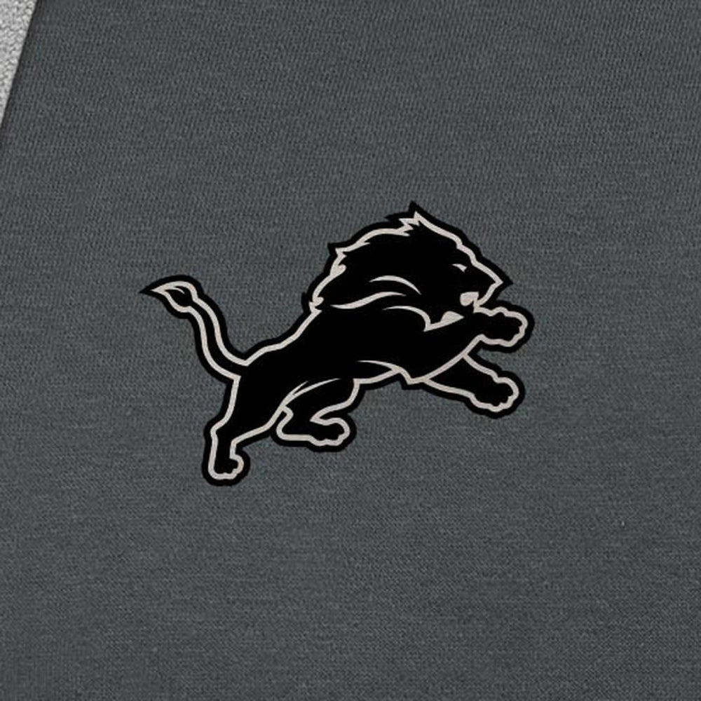 Detroit Lions  Antigua Brushed Carbon Victory Pullover Hoodie