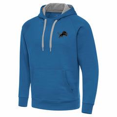 Detroit Lions  Antigua Brushed Carbon Victory Pullover Hoodie