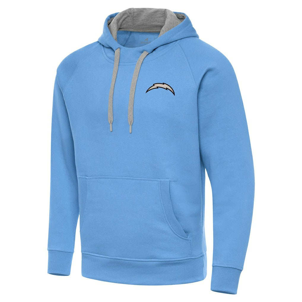 Los Angeles Chargers  Antigua Brushed Carbon Victory Pullover Hoodie
