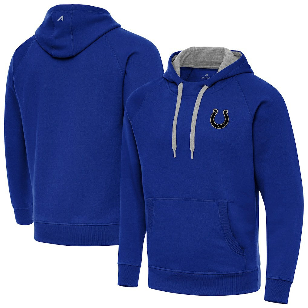 Indianapolis Colts  Antigua Brushed Carbon Victory Pullover Hoodie