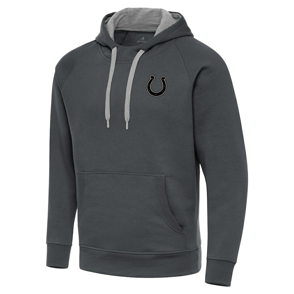 Indianapolis Colts  Antigua Brushed Carbon Victory Pullover Hoodie
