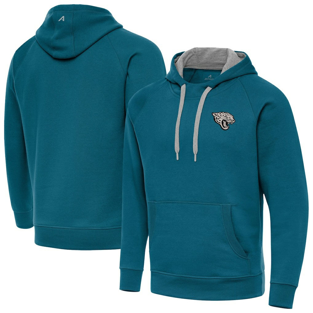 Jacksonville Jaguars  Antigua Brushed Carbon Victory Pullover Hoodie