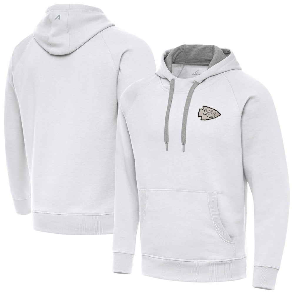 Kansas City Chiefs  Antigua Brushed Carbon Victory Pullover Hoodie