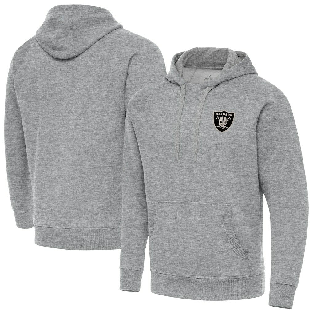 Las Vegas Raiders  Antigua Brushed Carbon Victory Pullover Hoodie