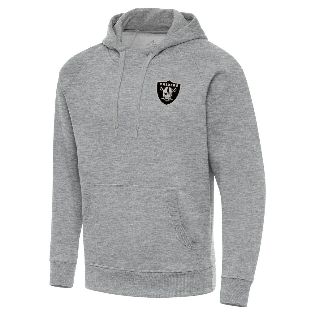 Las Vegas Raiders  Antigua Brushed Carbon Victory Pullover Hoodie