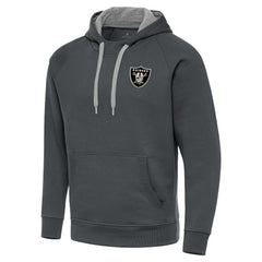 Las Vegas Raiders  Antigua Brushed Carbon Victory Pullover Hoodie
