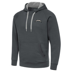 Los Angeles Chargers  Antigua Brushed Carbon Victory Pullover Hoodie