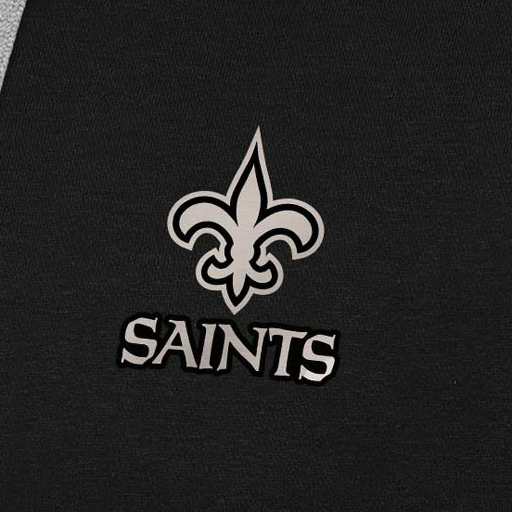 New Orleans Saints  Antigua Brushed Carbon Victory Pullover Hoodie