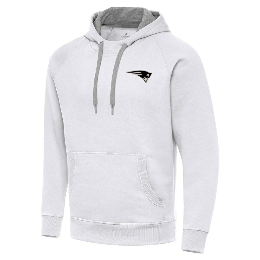 New England Patriots  Antigua Brushed Carbon Victory Pullover Hoodie