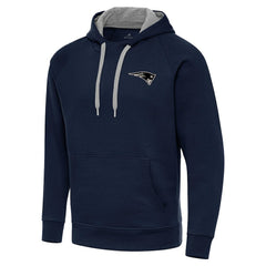 New England Patriots  Antigua Brushed Carbon Victory Pullover Hoodie