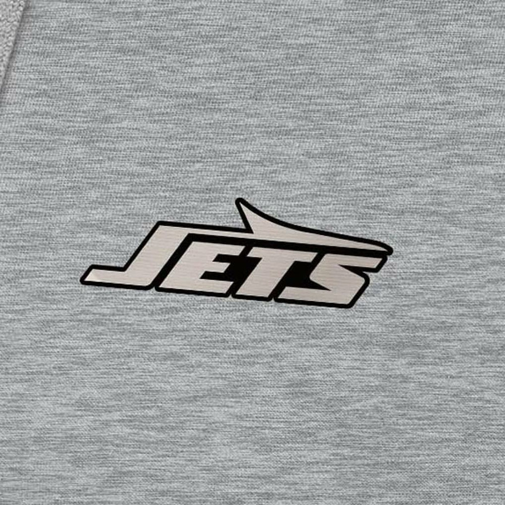 New York Jets  Antigua Brushed Carbon Victory Pullover Hoodie