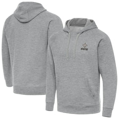 New Orleans Saints  Antigua Brushed Carbon Victory Pullover Hoodie