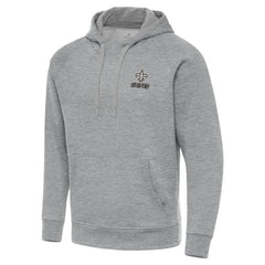 New Orleans Saints  Antigua Brushed Carbon Victory Pullover Hoodie