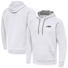 New York Jets  Antigua Brushed Carbon Victory Pullover Hoodie