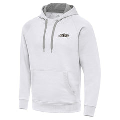 New York Jets  Antigua Brushed Carbon Victory Pullover Hoodie