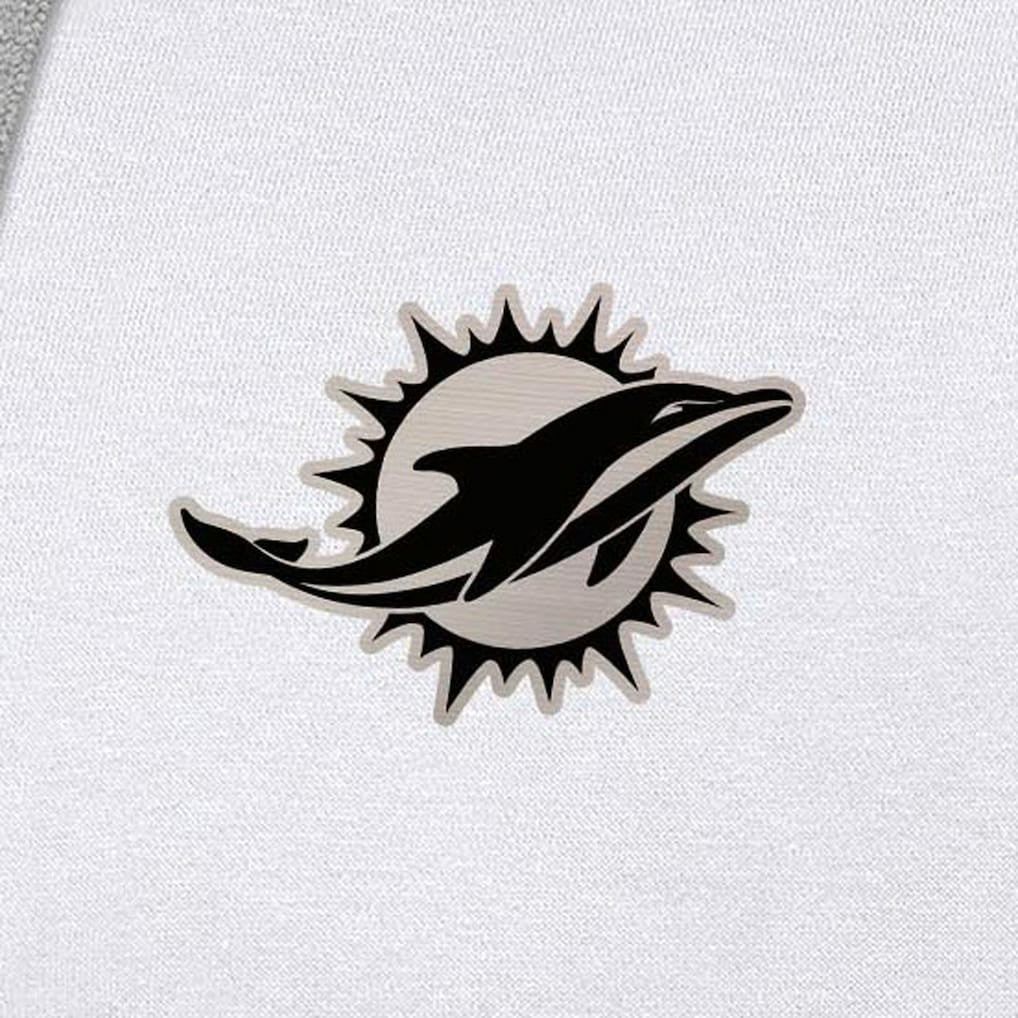 Miami Dolphins  Antigua Brushed Carbon Victory Pullover Hoodie