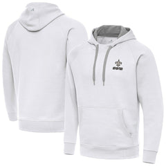 New Orleans Saints  Antigua Brushed Carbon Victory Pullover Hoodie
