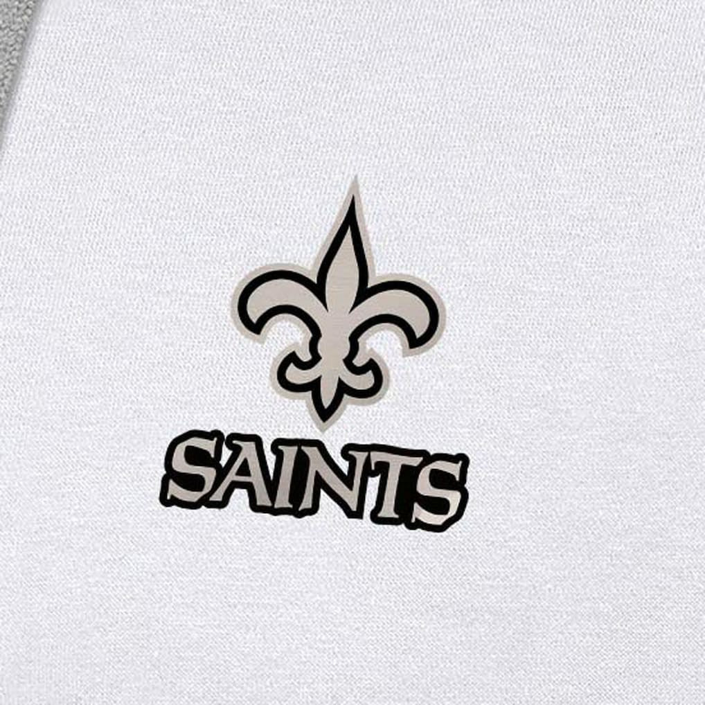 New Orleans Saints  Antigua Brushed Carbon Victory Pullover Hoodie