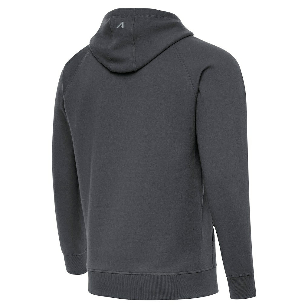 Miami Dolphins  Antigua Brushed Carbon Victory Pullover Hoodie