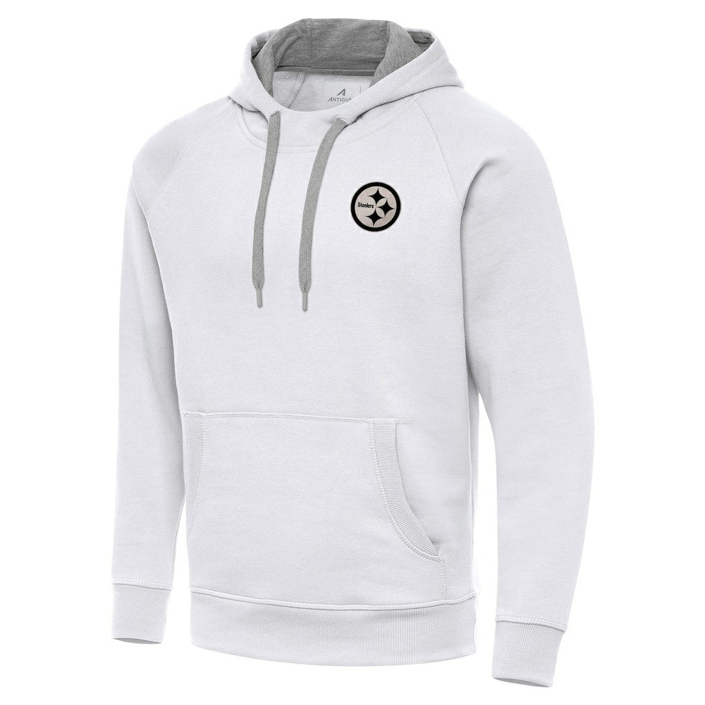 Pittsburgh Steelers  Antigua Brushed Carbon Victory Pullover Hoodie