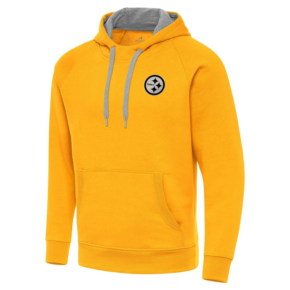 Pittsburgh Steelers  Antigua Brushed Carbon Victory Pullover Hoodie