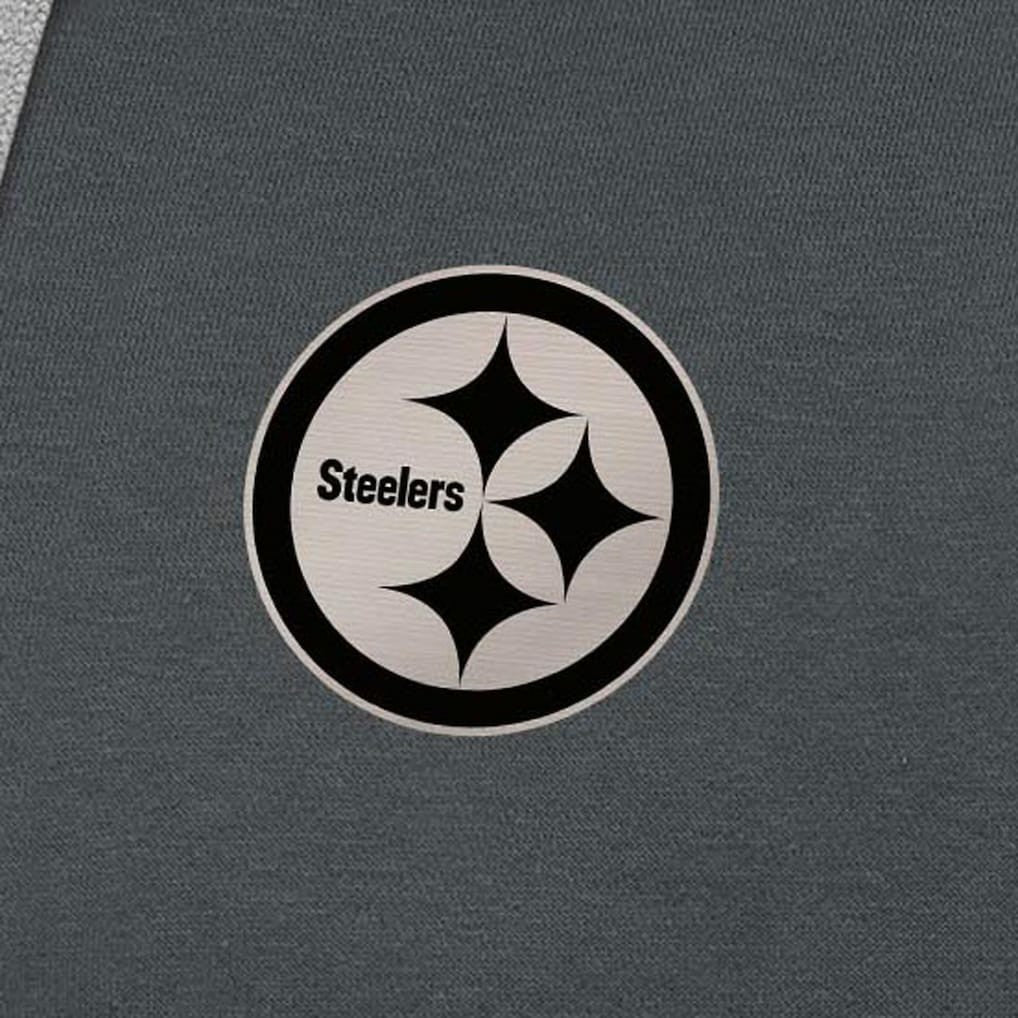 Pittsburgh Steelers  Antigua Brushed Carbon Victory Pullover Hoodie