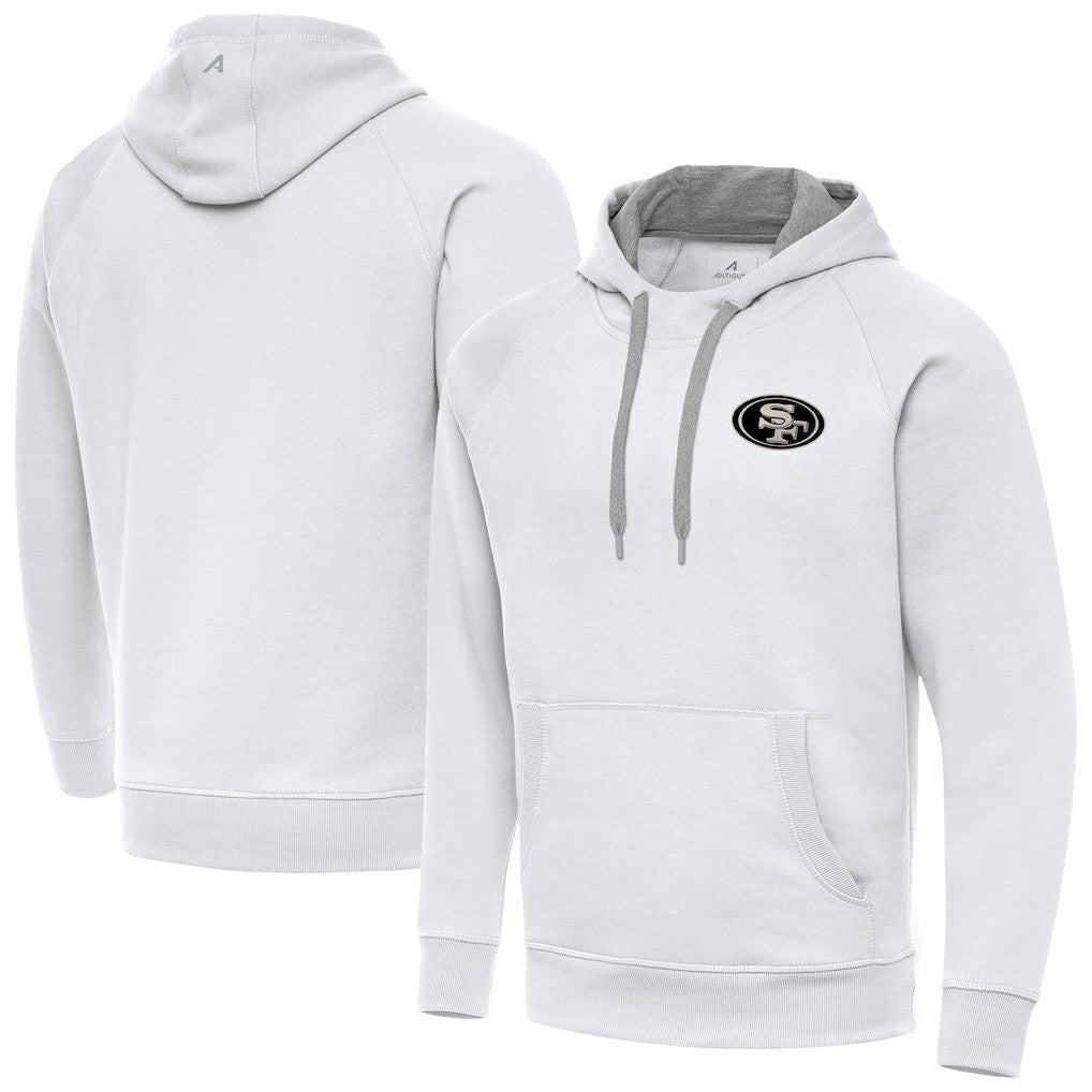 San Francisco 49ers  Antigua Brushed Carbon Victory Pullover Hoodie