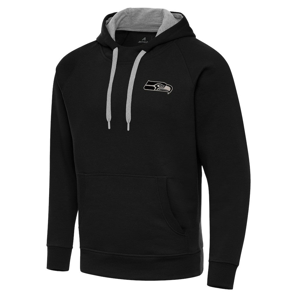 Seattle Seahawks  Antigua Brushed Carbon Victory Pullover Hoodie