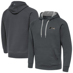 Seattle Seahawks  Antigua Brushed Carbon Victory Pullover Hoodie