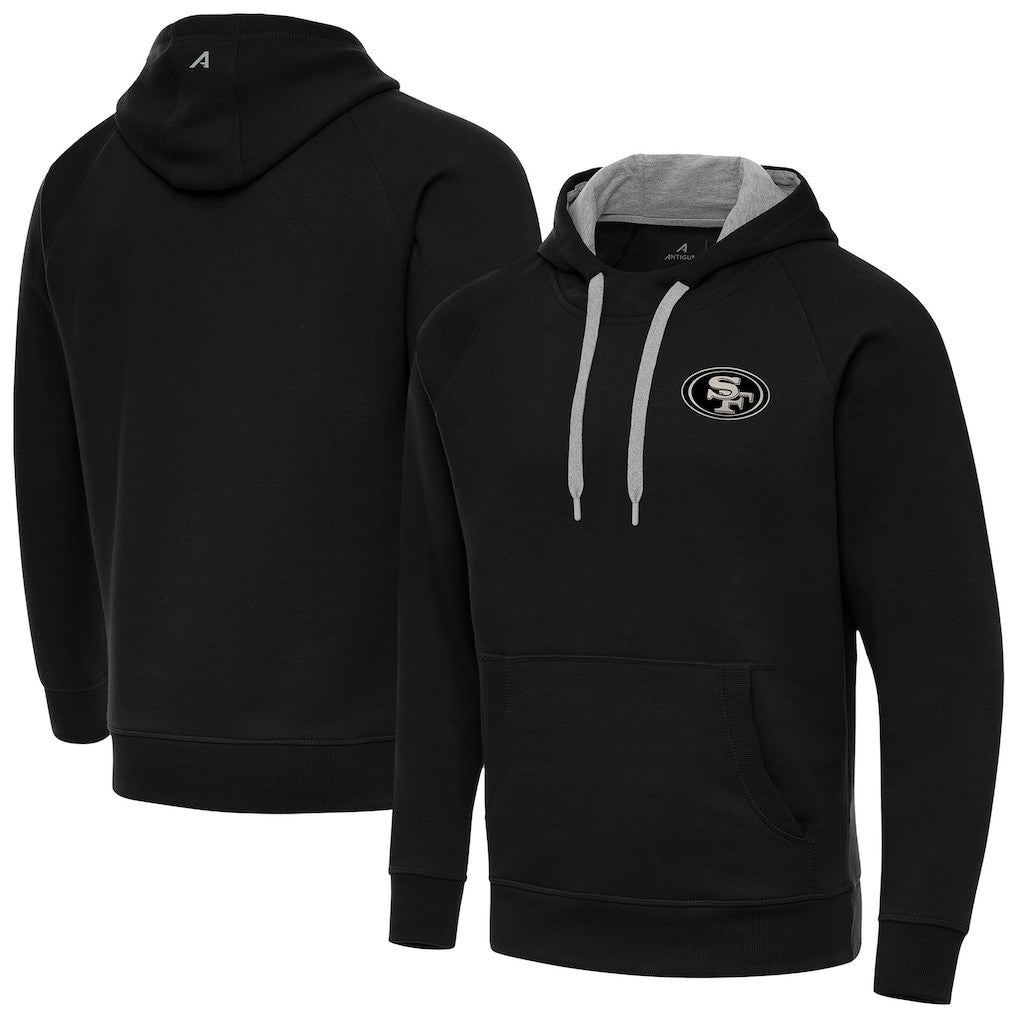 San Francisco 49ers  Antigua Brushed Carbon Victory Pullover Hoodie