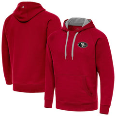 San Francisco 49ers  Antigua Brushed Carbon Victory Pullover Hoodie